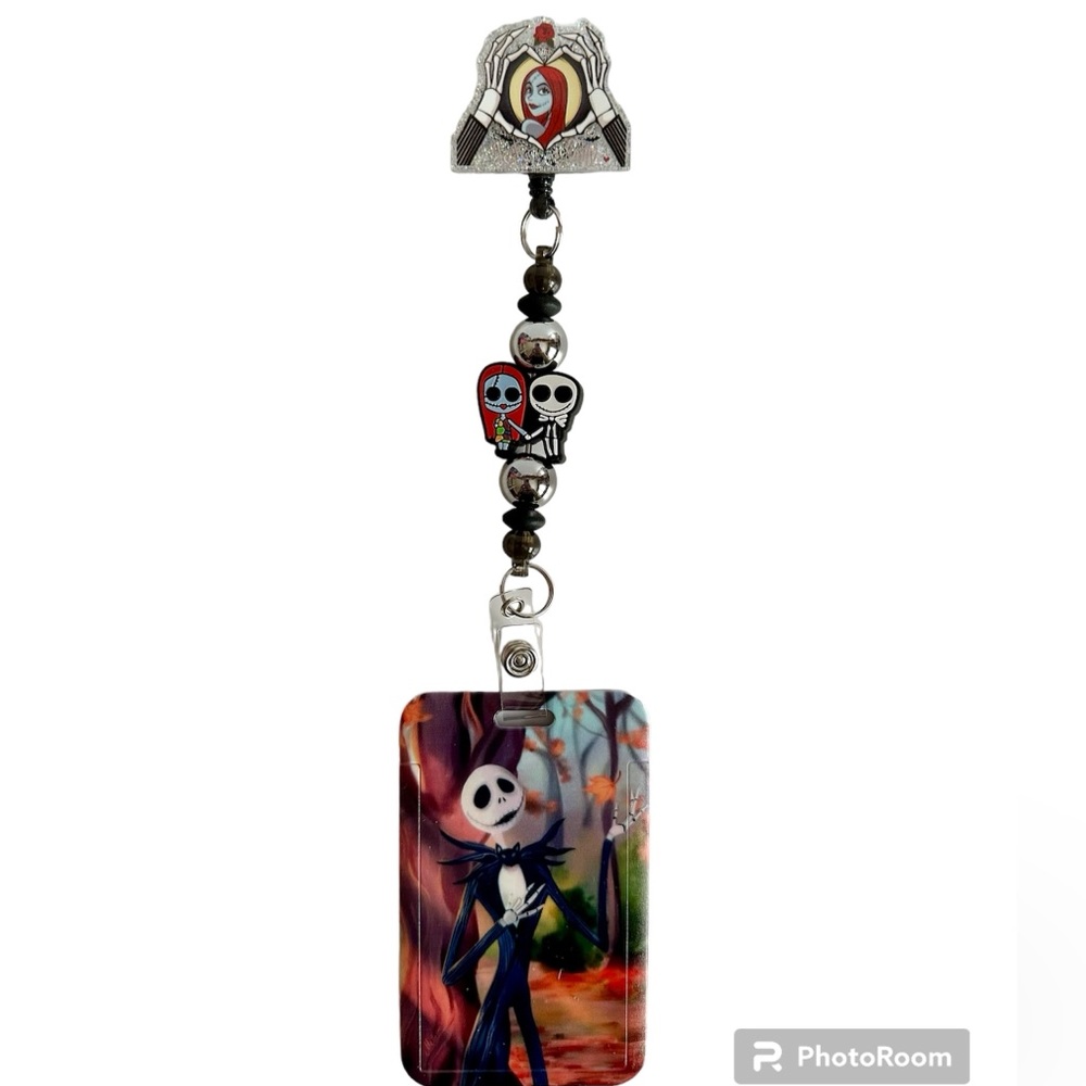 NEW Nightmare Before Christmas #3 badge reel c/w ID card holder